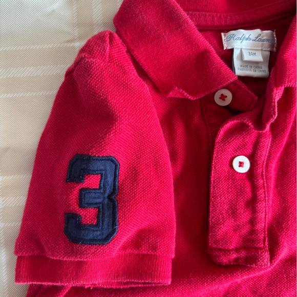 Ralph Lauren Baby Red Polo Onesie One Piece - Picture 4 of 5